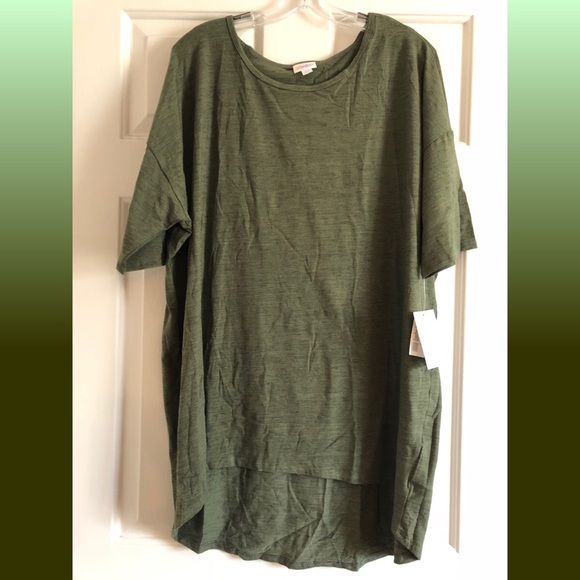 T-shirt LuLaRoe Patrick - Medium - Vert Army Heathered - Licorne - Neuf Avec étiquettes (NWT)